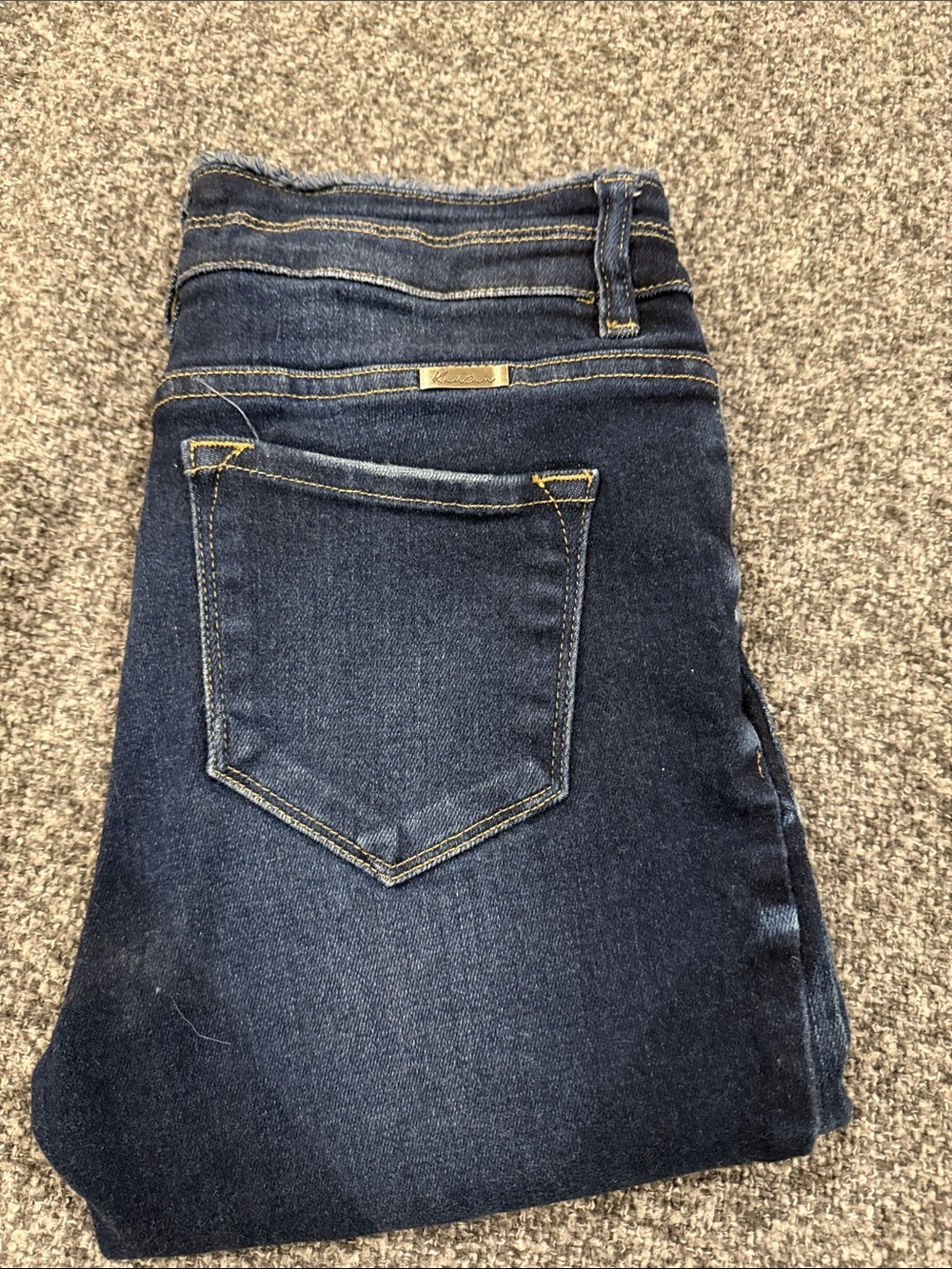 KanCan Dark Blue Skinny Jeans with Contrast Stitching